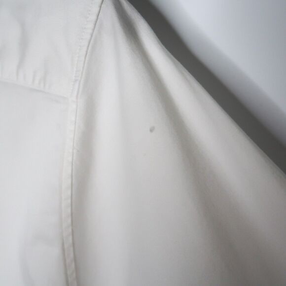 Ted Baker Mens Button Up Shirt Size 16.5 White Blue Geometric Office Formal - Picture 6 of 11